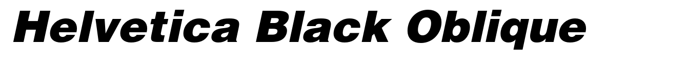 Helvetica Black Oblique image